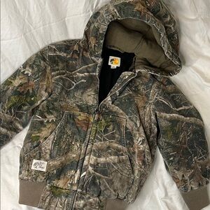 Bass Pro Shops Kids Camo Hooded Jacket - Brown & Green, Youth Size XS